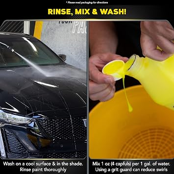 Meguiar's Ultimate Wash and Wax, Car Wash and Wax Cleans and Shines in One Step, Wash, Shine, and Protect with an Enhanced pH Neutral Car Paint Cleaner,1 Gallon,128 Fl Oz (Pack of 1)