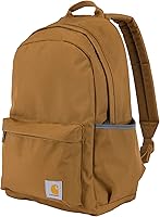 Carhartt 21L Classic Laptop Backpack - Water-Resistant 600D Poly, 15" Sleeve, PFAS-Free, Organizational Pockets, Carhartt Brown