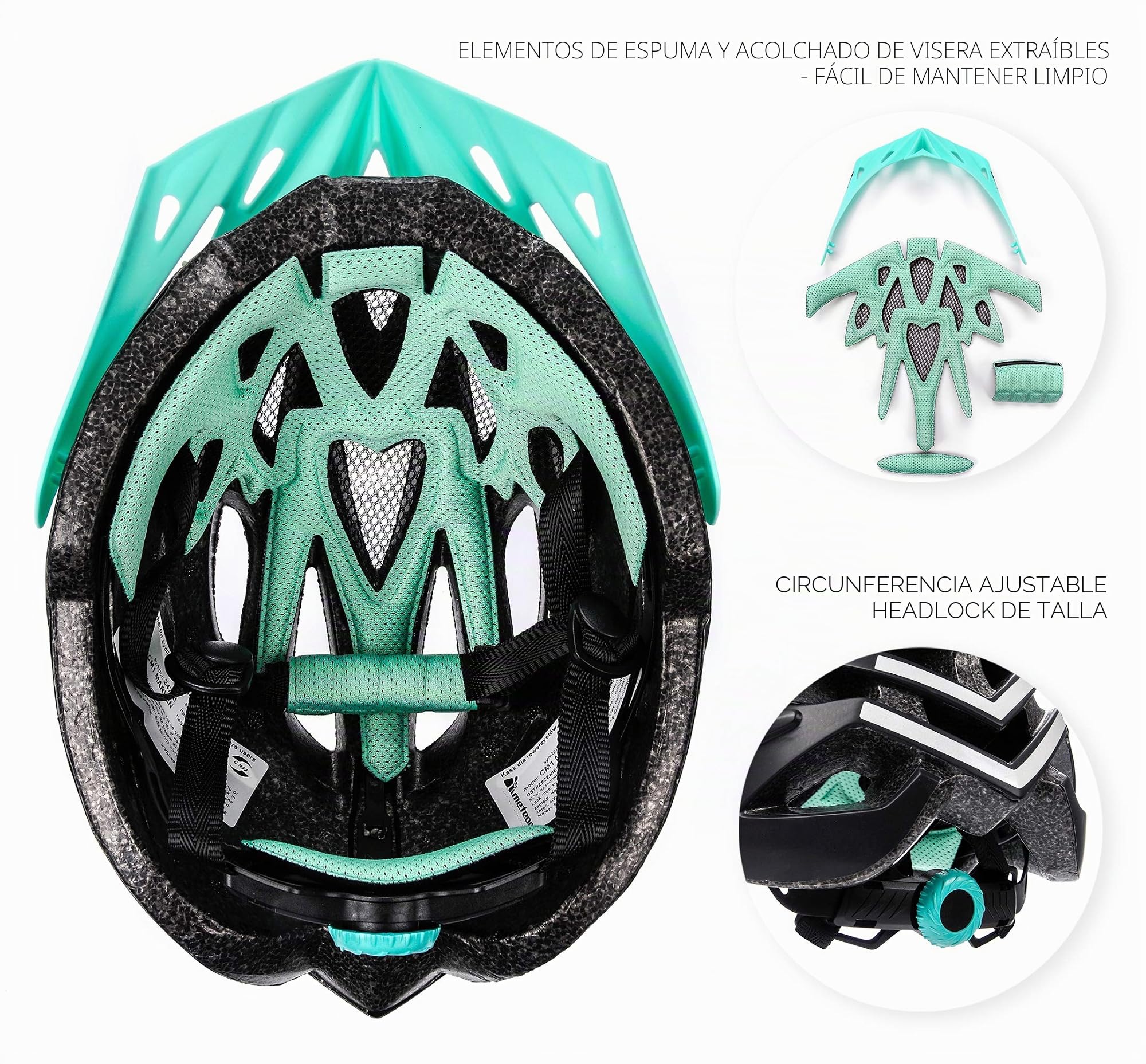 Casco Bicicleta - Helmet Ciclismo para Jóvenes y Adulto - Bicicleta Patineta Skate Patines Monopatines - Bici Accesorios - Marven