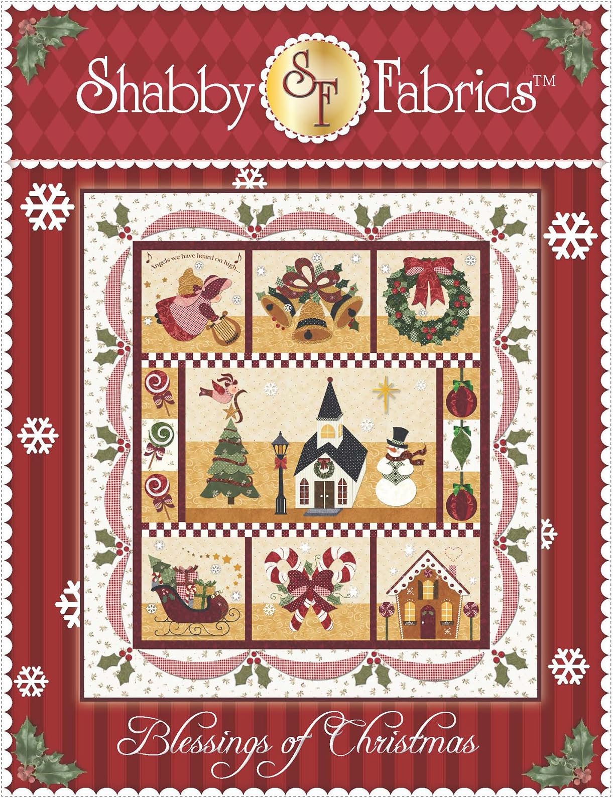 Blessings of Christmas Holiday Shabby Fabrics Quilt Pattern Set