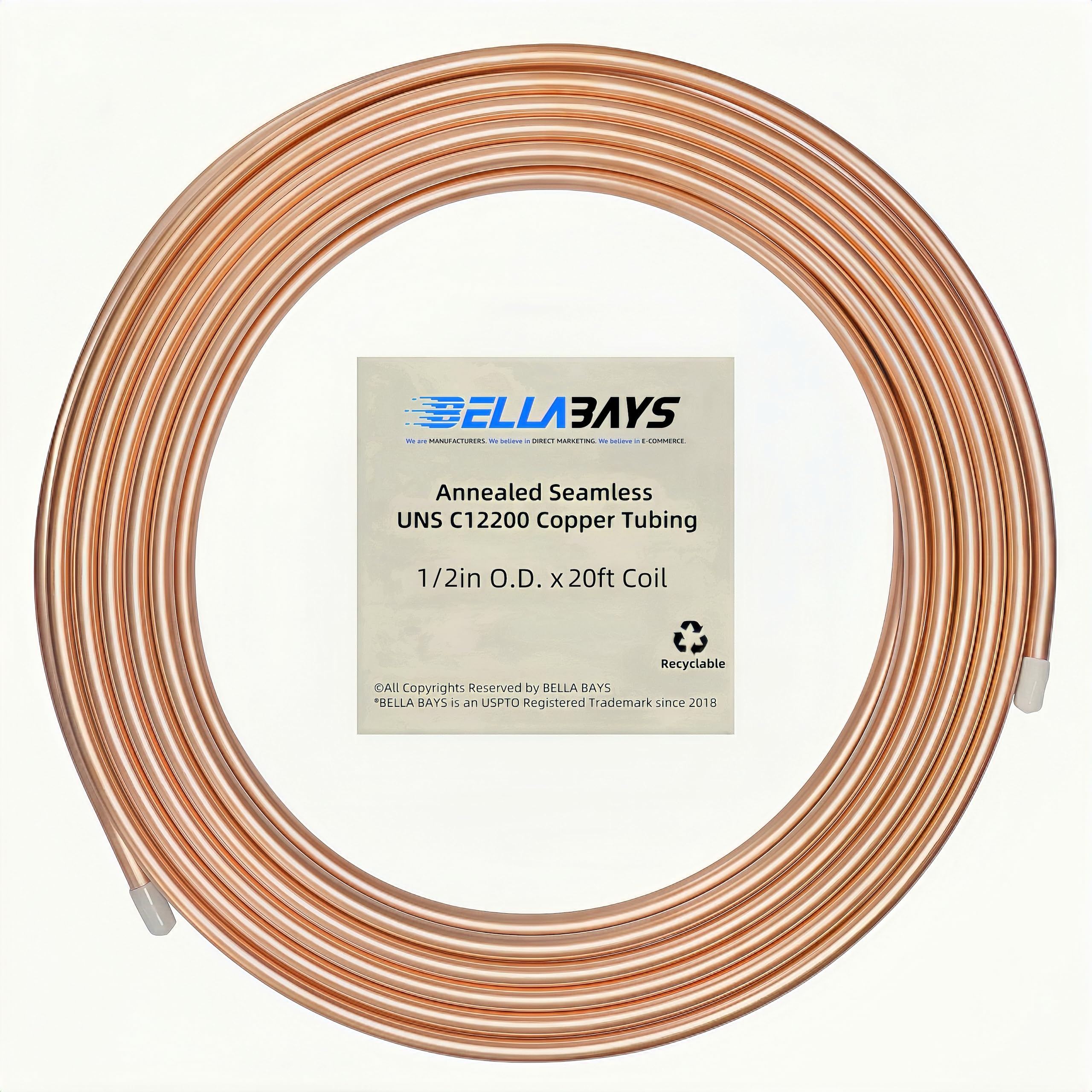 Copper Tubing 1/4" OD - 10ft, HVAC & DIY -27