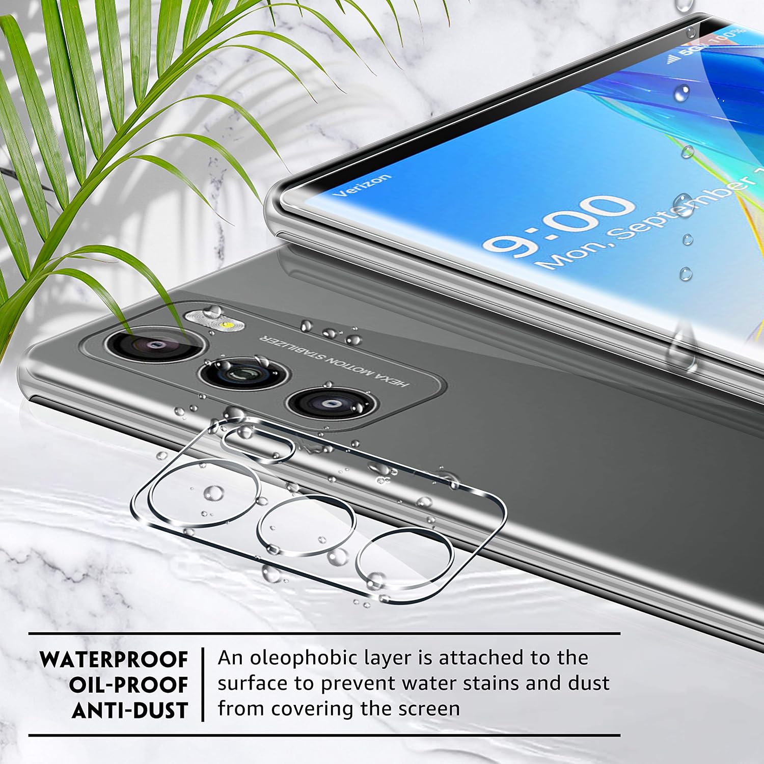 [ 2+2 Pack ] UniqueMe 2 Pack TPU Soft Screen Protector + 2 Pack Camera Lens Protector Tempered Glass for LG Wing 5G,[Anhydrous adsorption] Flexible Film HD TPU Clear Anti-Scratch Film