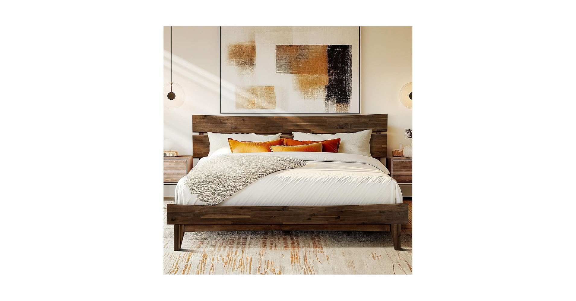 cocoaベッド Amazon.com: Acacia Aurora King Size Bed Frame, King Bed