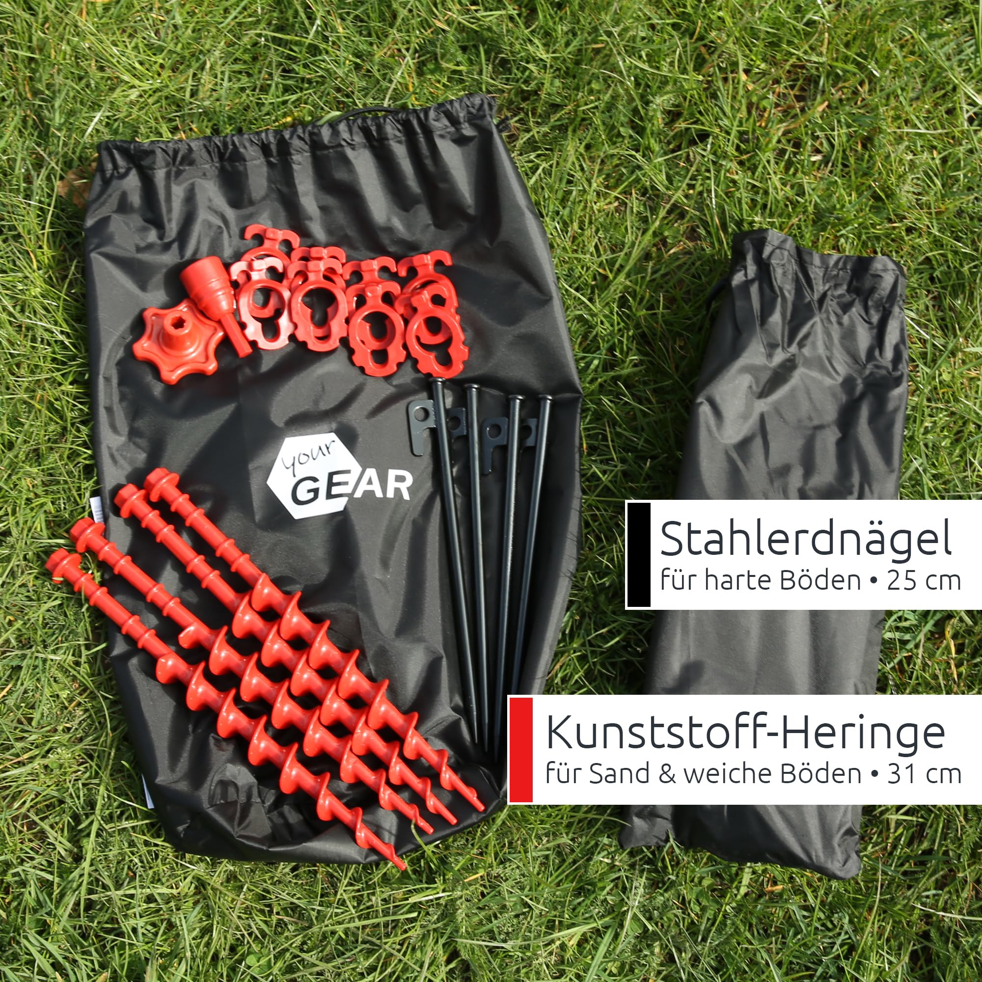 your GEAR Phoenix Sun & Rain 2,4 x 2 m - Markisenvorderwand mit Cover und innovativem Silver-Black-Mesh