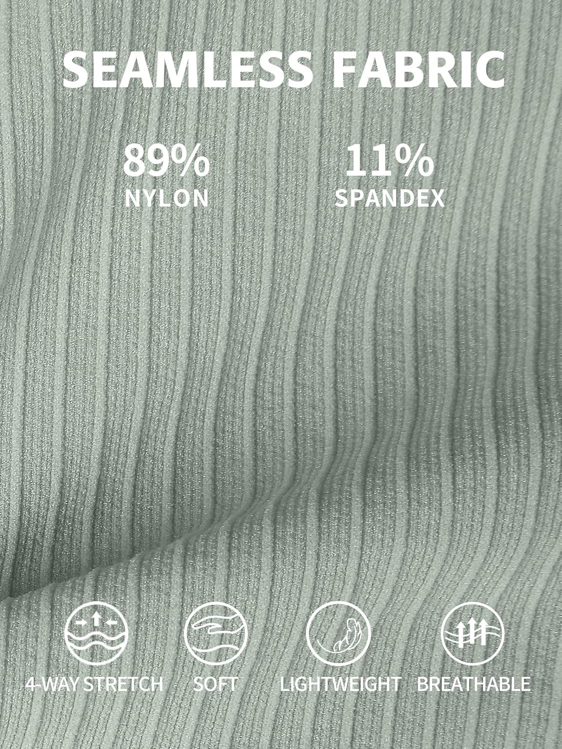 ATTRACO Ribbed Workout Tank Tops for Women with Built in Bra Tight Racerback Scoop Neck Athletic Top - Image 8