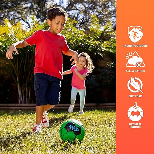 Miniatura 4 de NERF Kids Foam Mini Soccer Ball - Proshot Youth Soft Mini Foam Soccer Ball - 7" Inch NERF Indoor + Outdoor for Kids