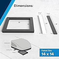 Vista 2 de Camco 25071 14" x 14" Aire acondicionado universal para techo Juego de Juntas