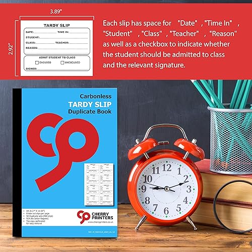 Miniatura 7 de Cherry - Libro plegable y desgarrador fácil de quitar con copias autocopiadas, 400 (3.89 x 2.92 pulgadas) por libro