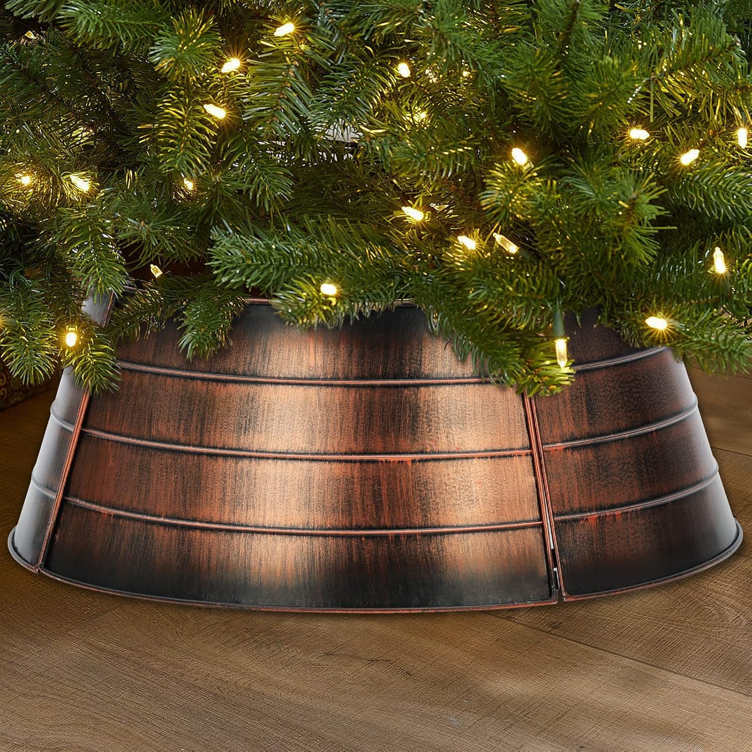 SUNNYPARK Metal Christmas Tree Collar Decoration, 23.5