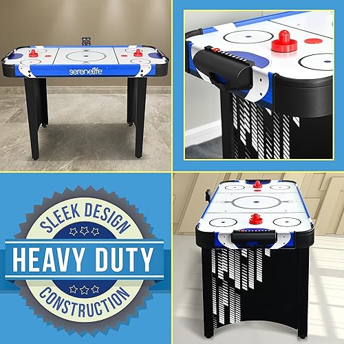 Miniatura 4 de SereneLife Mesa de juego de hockey de aire, LED digital y accesorios
