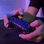 Setex Gecko Grip, 1 High Rise + 1 Low Rise Thumbstick Grip Covers, for PlayStation PS5, PS4, Xbox One, Steam Deck, Anti-Slip Microstructured Analog Stick Thumb Grips, Black & Gold, Covers Only