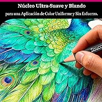 Vista 4 de Soucolor - 72 lápices de colores con caja de lata para escuela, oficina y arte
