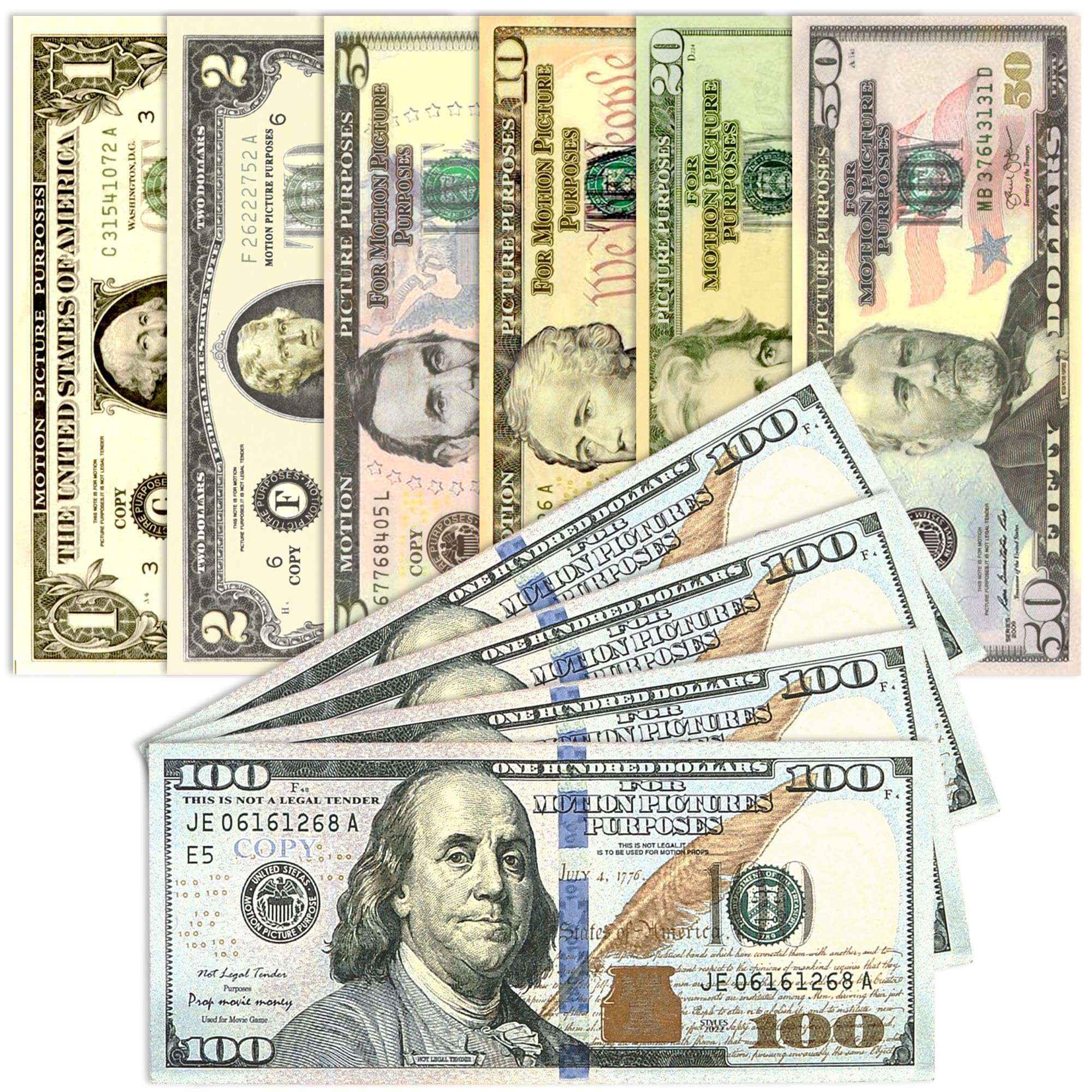70Pcs Fake Money, Prop Money Set for Movie Prop, Magic Show, Party Decor. Realistic Play Money to Build Kids Counting Skills, Develops Early Math Skills, Education Toys Birthday Gift for Girl Boy