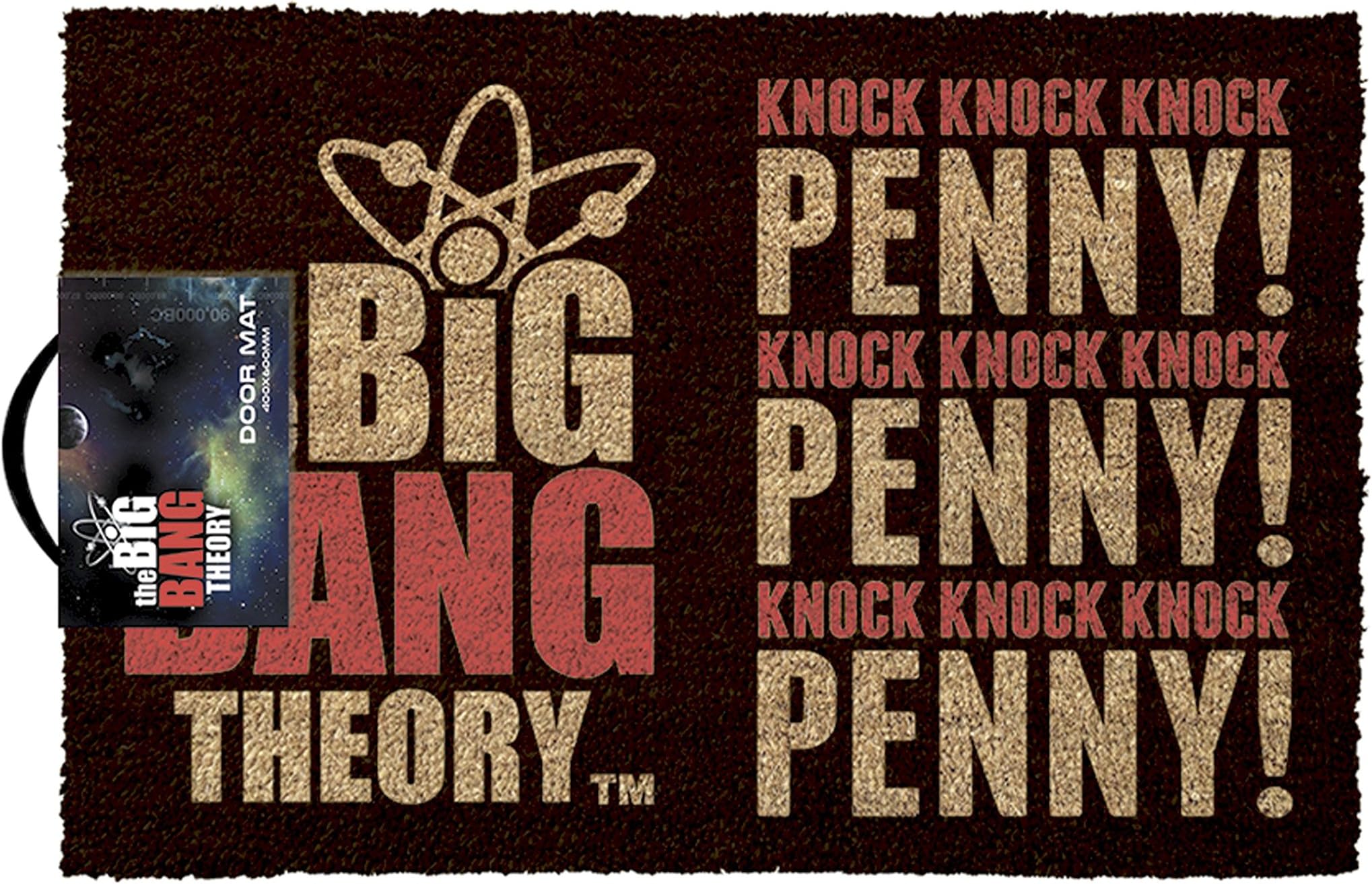 The Big Bang Theory GP85026 Knock Penny Door Mat, Coir, Multi-Colour, 60_ x _40_ cm