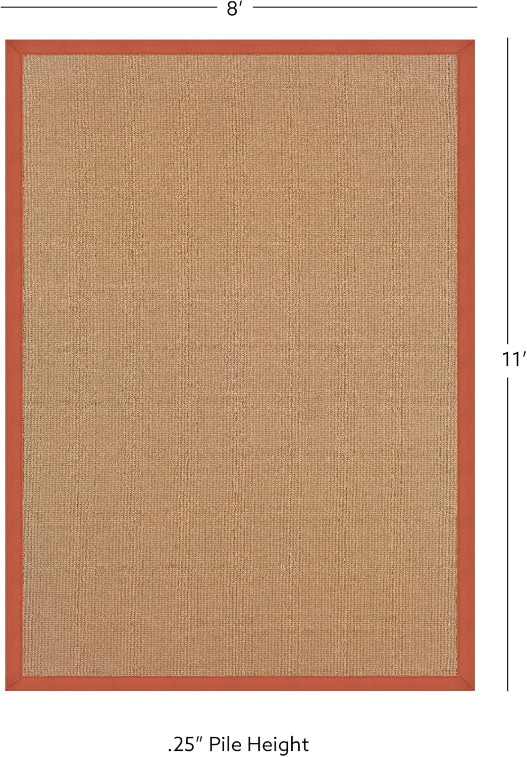 Linon Collection Athena Brown & Burnt Orange 8 x 11