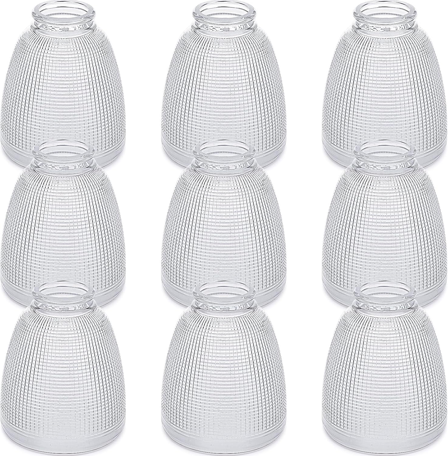 Retisee 9 Pcs Ceiling Fan Light Covers, Clear Ceiling Fan Globes