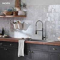 Vista 2 de Moen Essie Matte Black One-Handle High Arc Pre-Rinse Spring Pulldown Kitchen Faucet with Power Clean, 87814BL