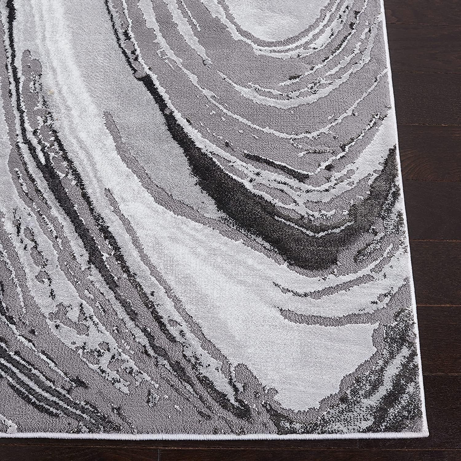 SAFAVIEH Craft Collection Runner Rug - 2'3" x 8', Light Grey & Grey, Modern Abstract Design, Non-Shedding & Easy Care, Ideal for High Traffic Areas in Living Room, Bedroom (CFT845F)