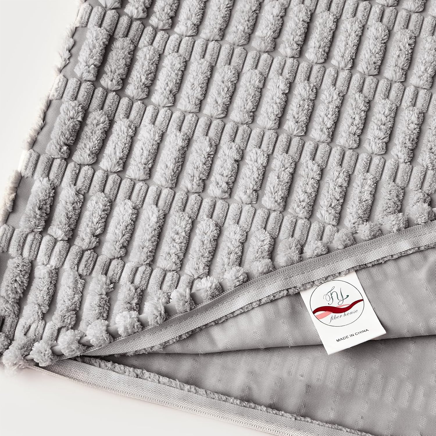 FY FIBER HOUSE Pack of 2 Striped Corduroy Throw Pillow Cover Decorative Couch Pillow Covers for Bed Sofa Living Room 18"×18" Grey - Image 5