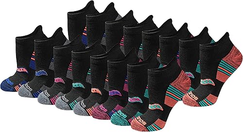 Saucony Calcetines deportivos de rendimiento para mujer RunDry con tabique en el talón, disponibles en tallas S-L (8, 16, 24 pares)