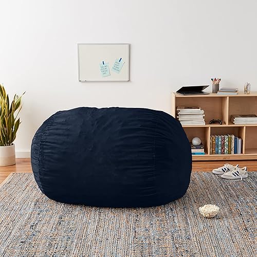 Miniatura 110 de Chill Sack Silla de puf, tumbona de 6 pies, microgamuza azul marino - solo funda Microsuede,Microsuede - Negro - Solo funda,Microsuede - Camel -