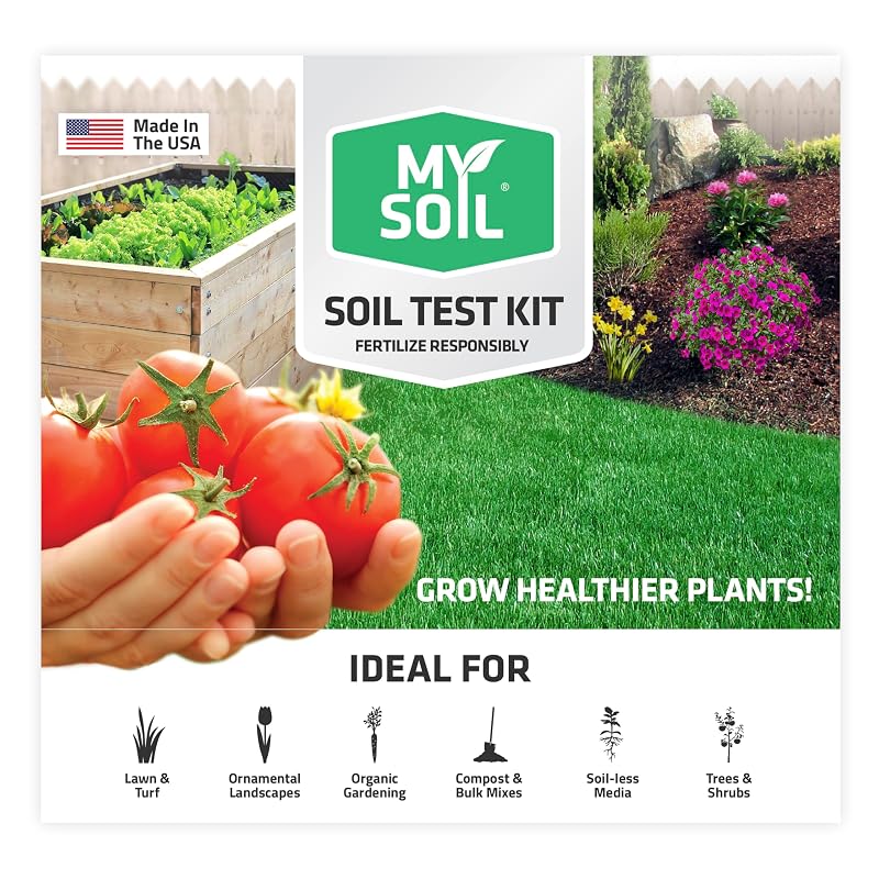 MySoil Soil Test Kit, Unlock Your Lawn & Garden Potential, Complete & Accurate Nutrient and pH Analysis with Recommendations Tailored to Your Soil and Plant Needs 1 Kit