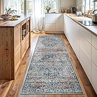 Vista 47 de Bloom Rugs - Alfombra caminera Caria lavable, antideslizante, de 3,05 m, color marfil/gris/caramelo tradicional, para entrada, pasillo, baño