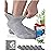 Doctor\'s Select Viscose Bamboo Ankle Diabetic Socks for Women and Men - 6 Pairs | Diabetic Socks for Men 9-12 | Moisture Wicking | Gray