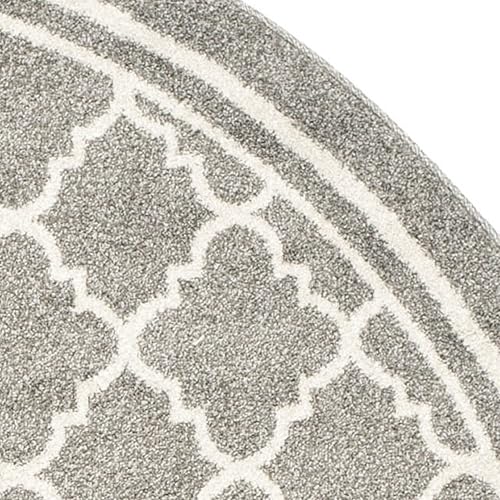 Vista 158 de Safavieh Amherst Collection AMT422B - Alfombra para interiores y exteriores, color gris claro y beige