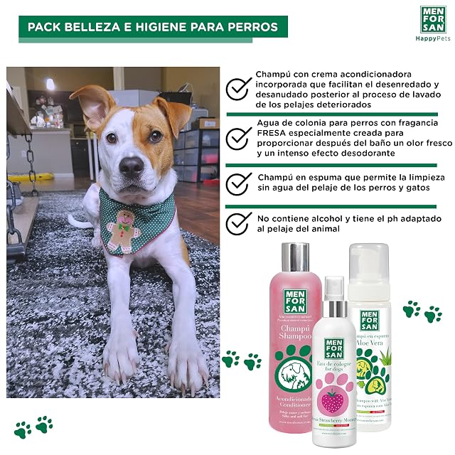 Foto 4 de 7 de MENFORSAN Pack Higiene y Belleza, Champú Acondicionador, 300ml, Colonia Fresa 125ml