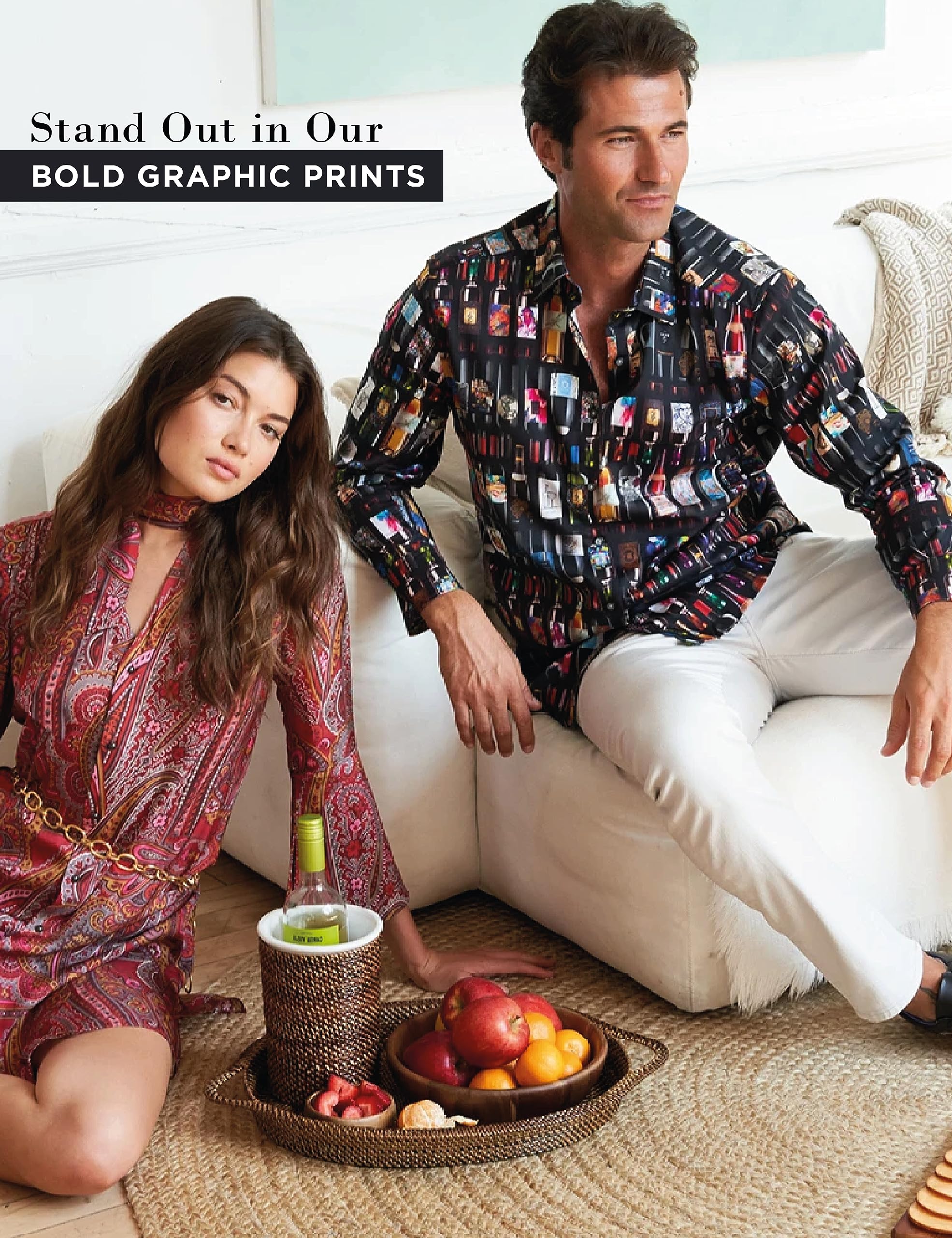 Robert Graham Herren Shirt Hemd mit Button-Down-Kragen