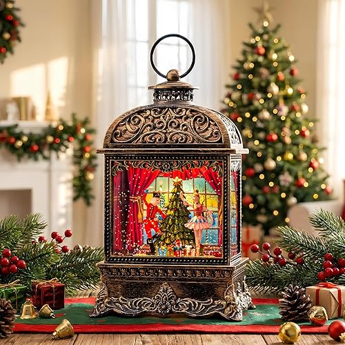 Miniatura 6 de Linterna de globo de nieve de Navidad, princesa bailarina, cascanueces y bailarina, árbol de Navidad, decoraciones navideñas, regalos para