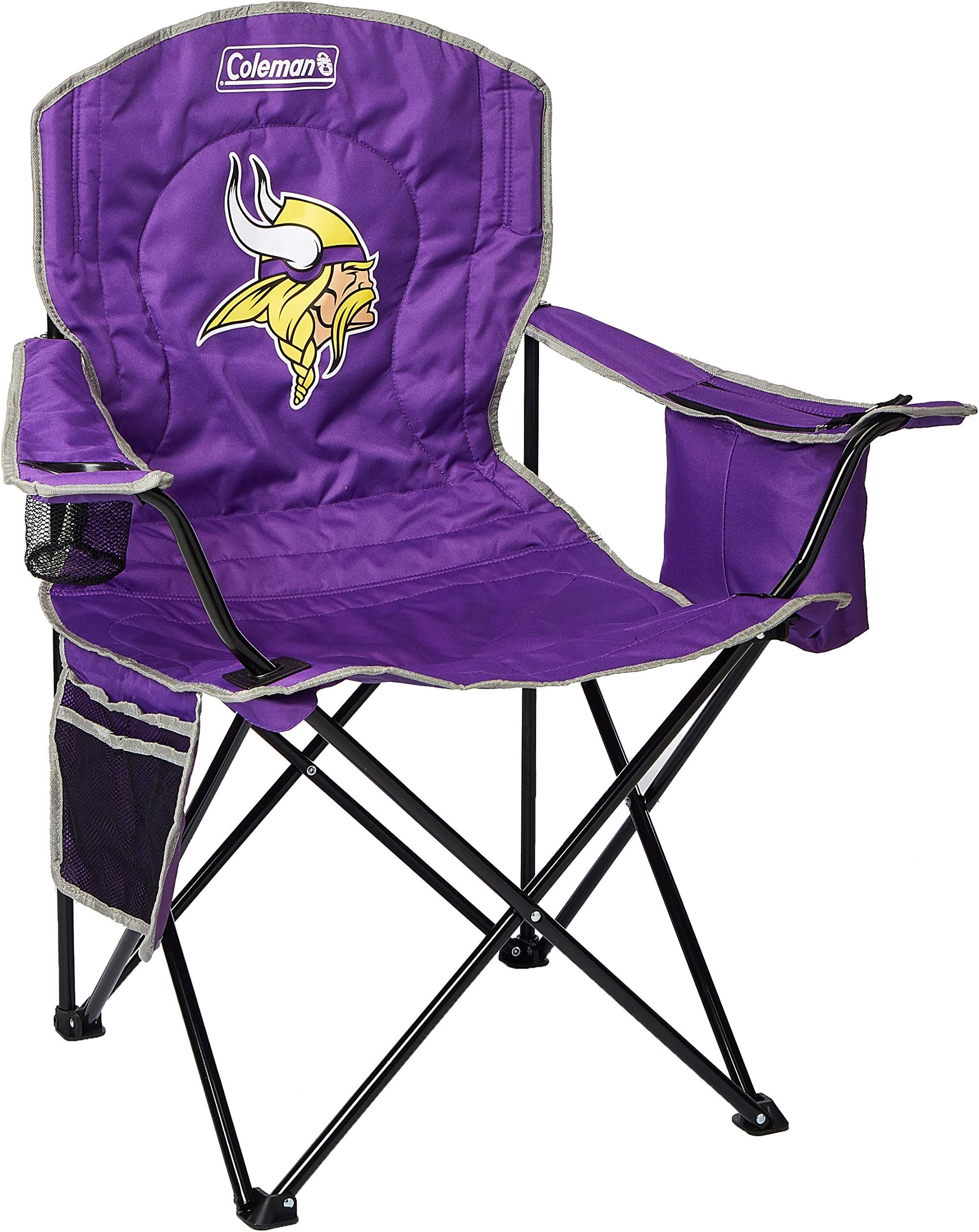 Coleman NFL Cooler Quad Folding Tailgating & Camping Chair with Built in Cooler and Carrying Case (All Team Options)