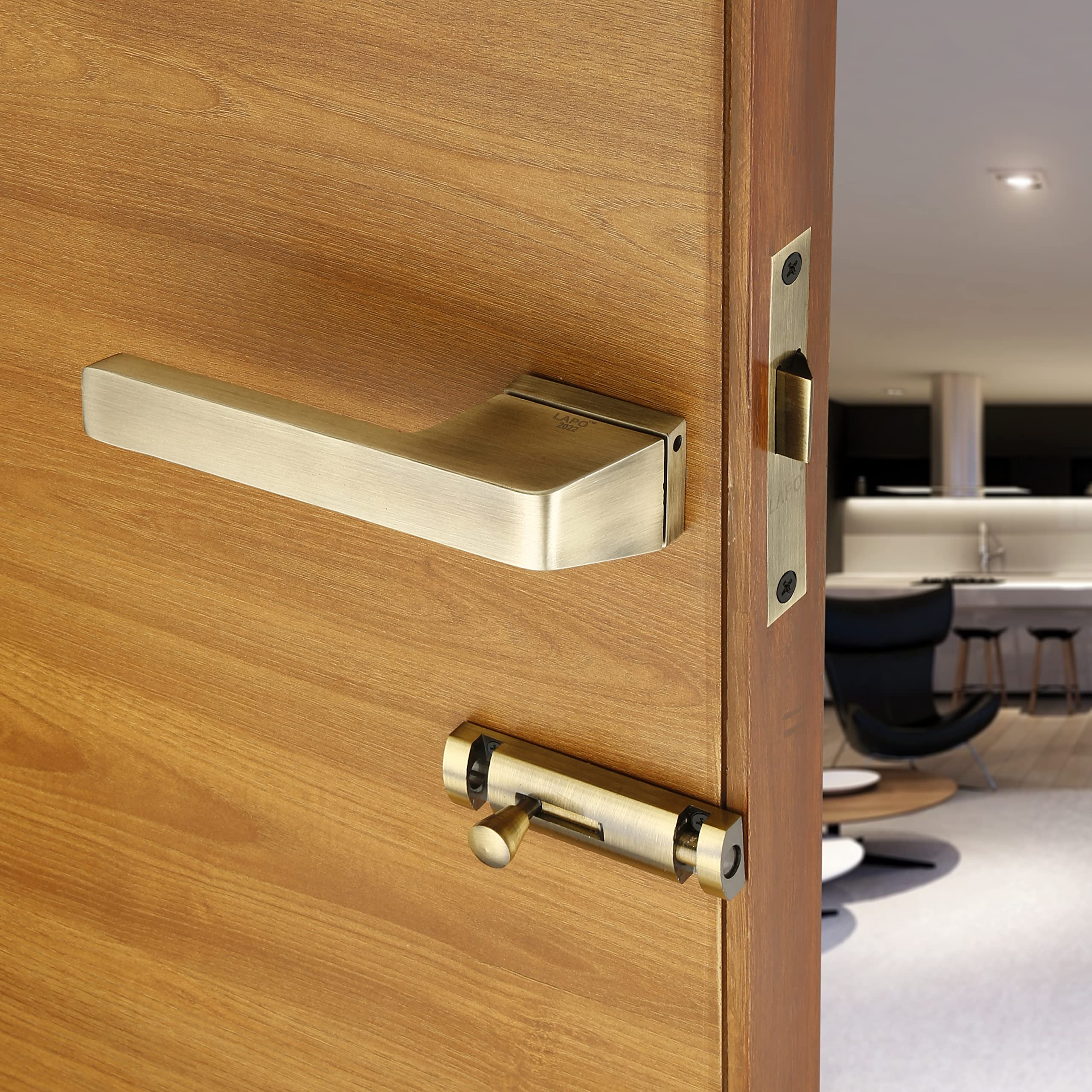 LAPO Mortise Door Lock for Home Main Door & Bedroom with Handle | Heavy-Duty 70mm Cylinder | Left-Right Fit 30-50mm Door Home Office Hotel | 3 Brass Keys | 50x85mm Body | Matt Finish | Ro-154 — Amazon image 11