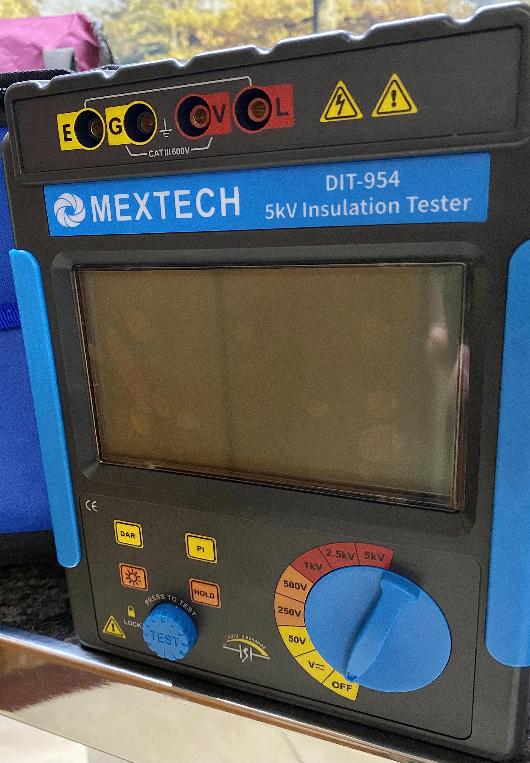 Mextech DIT 954 5KV Insulation Tester Multirange 50V, 250V, 500V, 1000V, 2500V, 5000V
