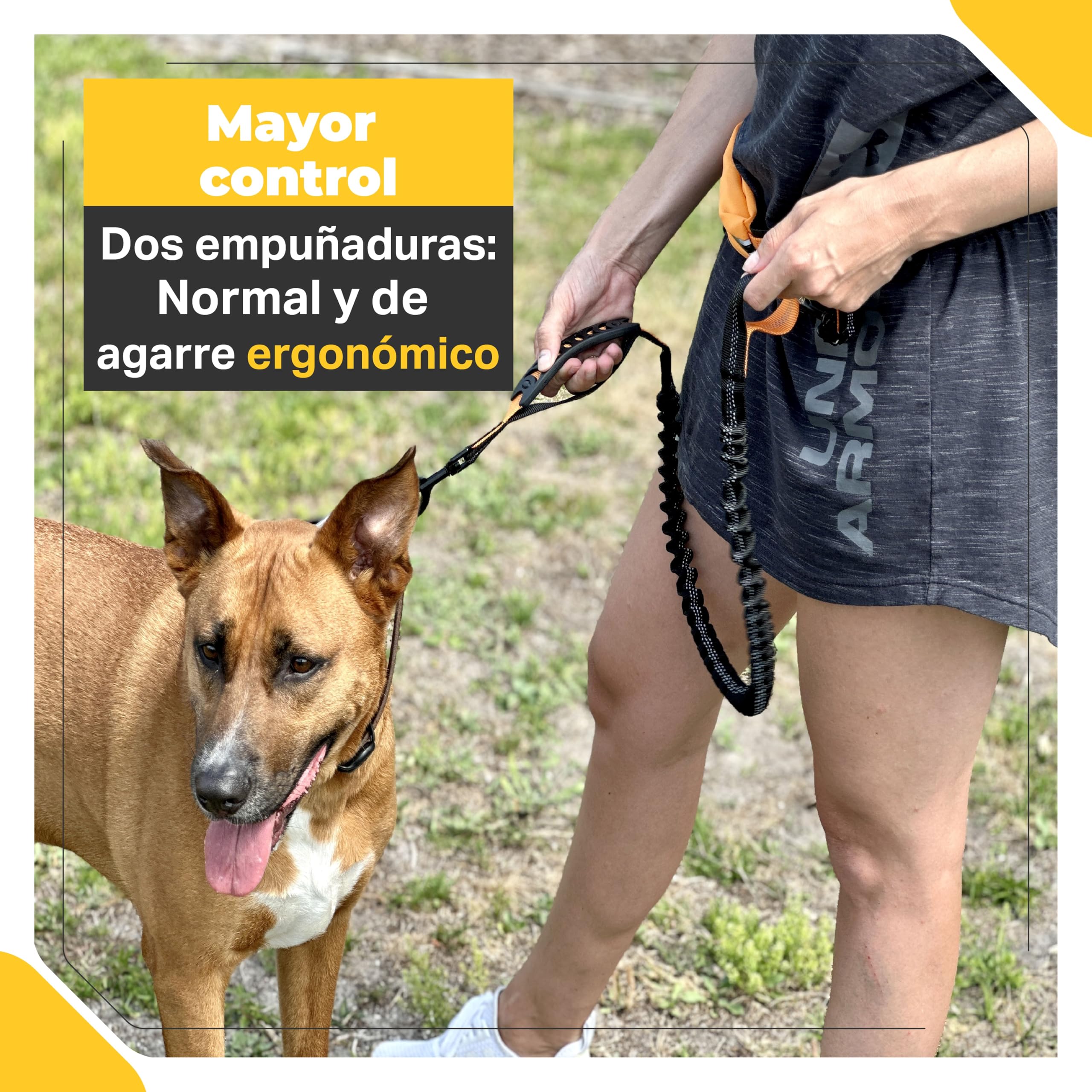 Correa Perro Cintura - Correa Manos Libres Perro - Cinturon Canicross con Correa Canicross - Correa Perro Correr