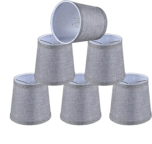 Aspen Creative 51024-6 Imperio de tapa dura, pantalla de tela texturizada de lino con clip, parte inferior superior de 4 pulgadas x 5 pulgadas de