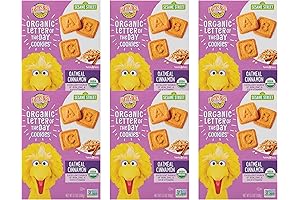 Earth's Best Sesame Street Organic Toddler Snacks: Oatmeal Cinnamon, 5.3 oz Box (6-Pack)