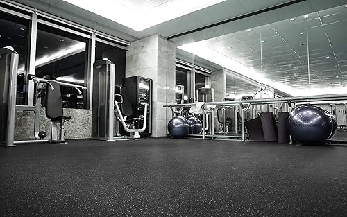 Miniatura 4 de Playsafer Genaflex Lite - Azulejos de goma para encastrar de 516 para suelo de gimnasio, equipos y áreas de ejercicio, 20 x 20, Negro