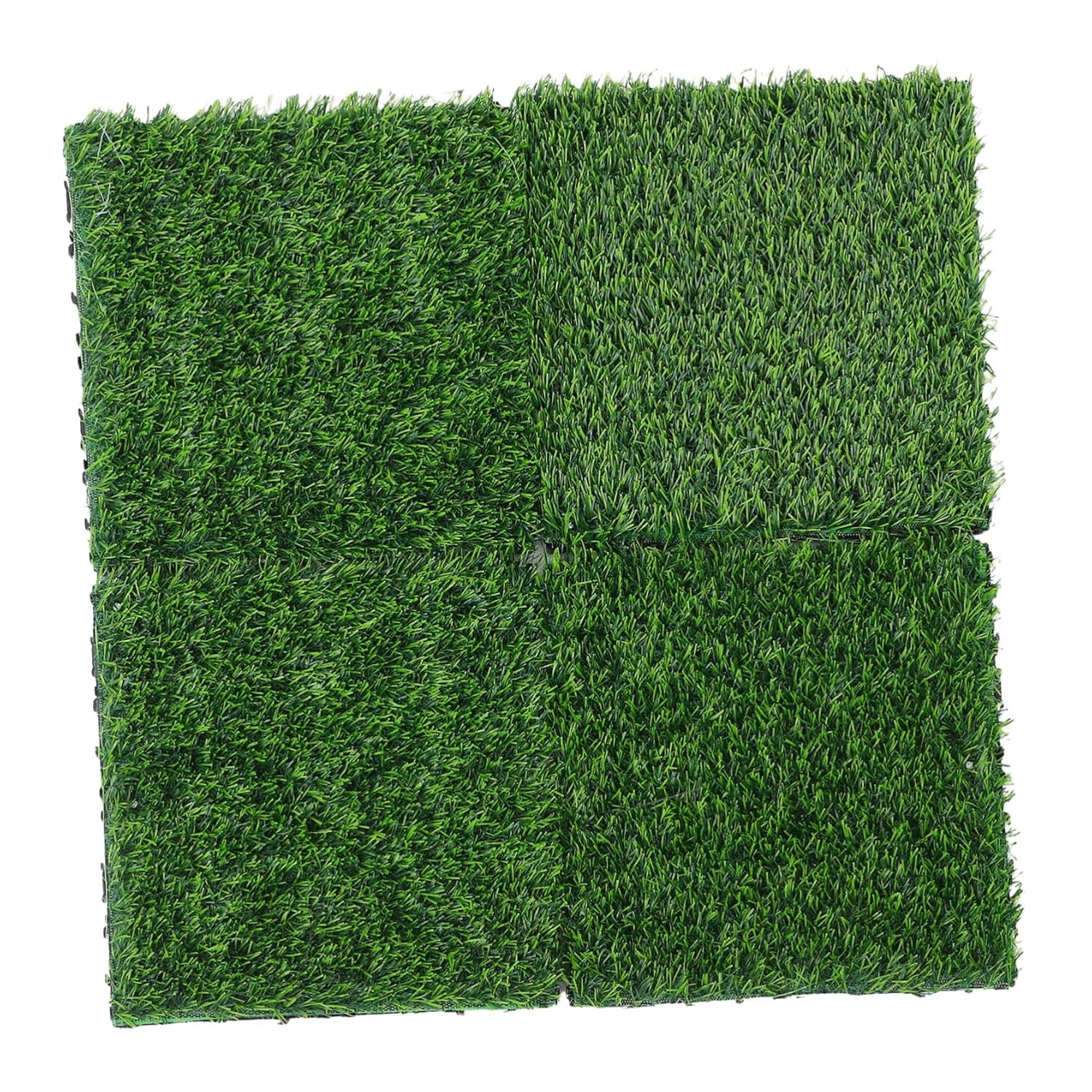 Uonlytech 4pcs Lifelike Artificial Grass Mat Synthetic Turf Rug for Use Faux Grass for Garden Balcony Lawn Easy to Clean and Maintain