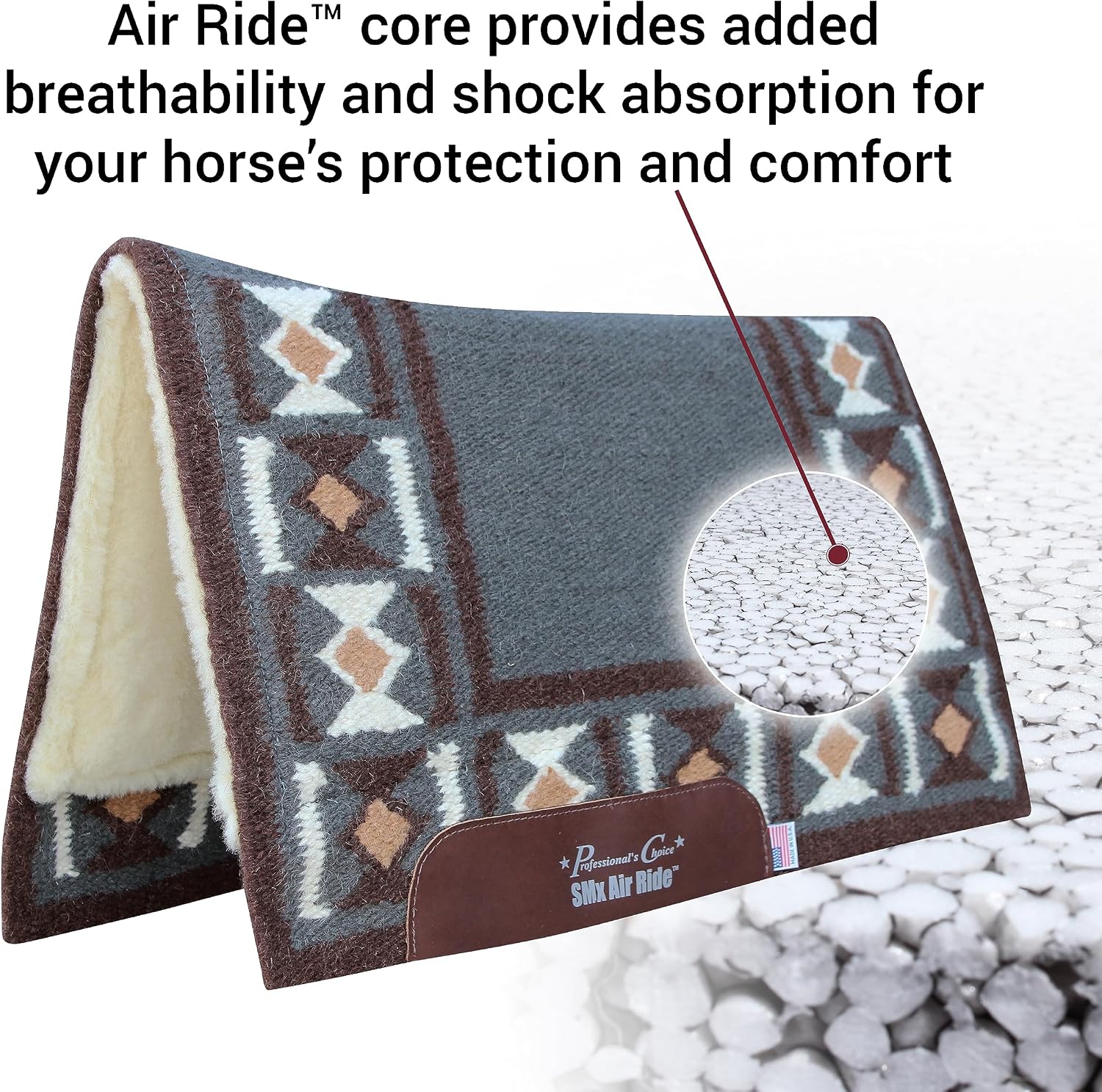 Professional's Choice Comfort-Fit SMX Air Ride Pad | Absorbs Shock & Improves Saddle Fit | Hourglass