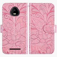 Vista 4 de Asuwish Funda de teléfono para SCHOK Volt SV55 SV55216 con protector de pantalla de vidrio templado y cubierta de cartera de encaje, soporte
