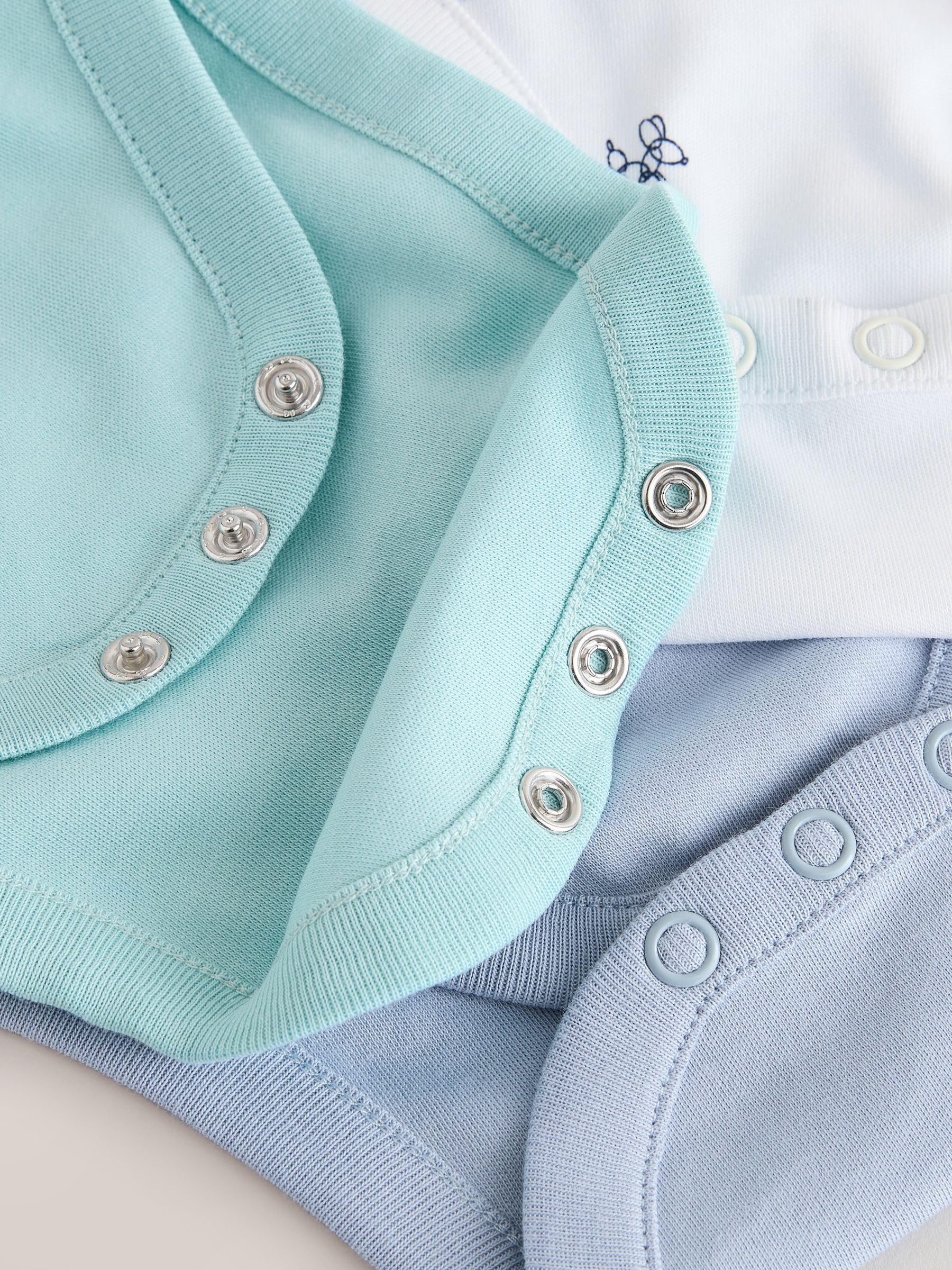Noworodki chłopcy Zestaw 3 niebieskich body z krótkim rękawem Baker by Ted Baker