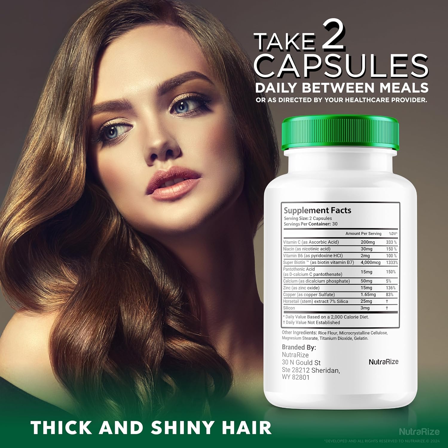 NutraRize (2 Pack) Follixin Hair Pills, Unlock Thicker Fuller Hair with Follixin Capsules, Premium Hair Vitamins to Support Natural Healthy Hair, Official Follixin Formula Review (120 Capsules)