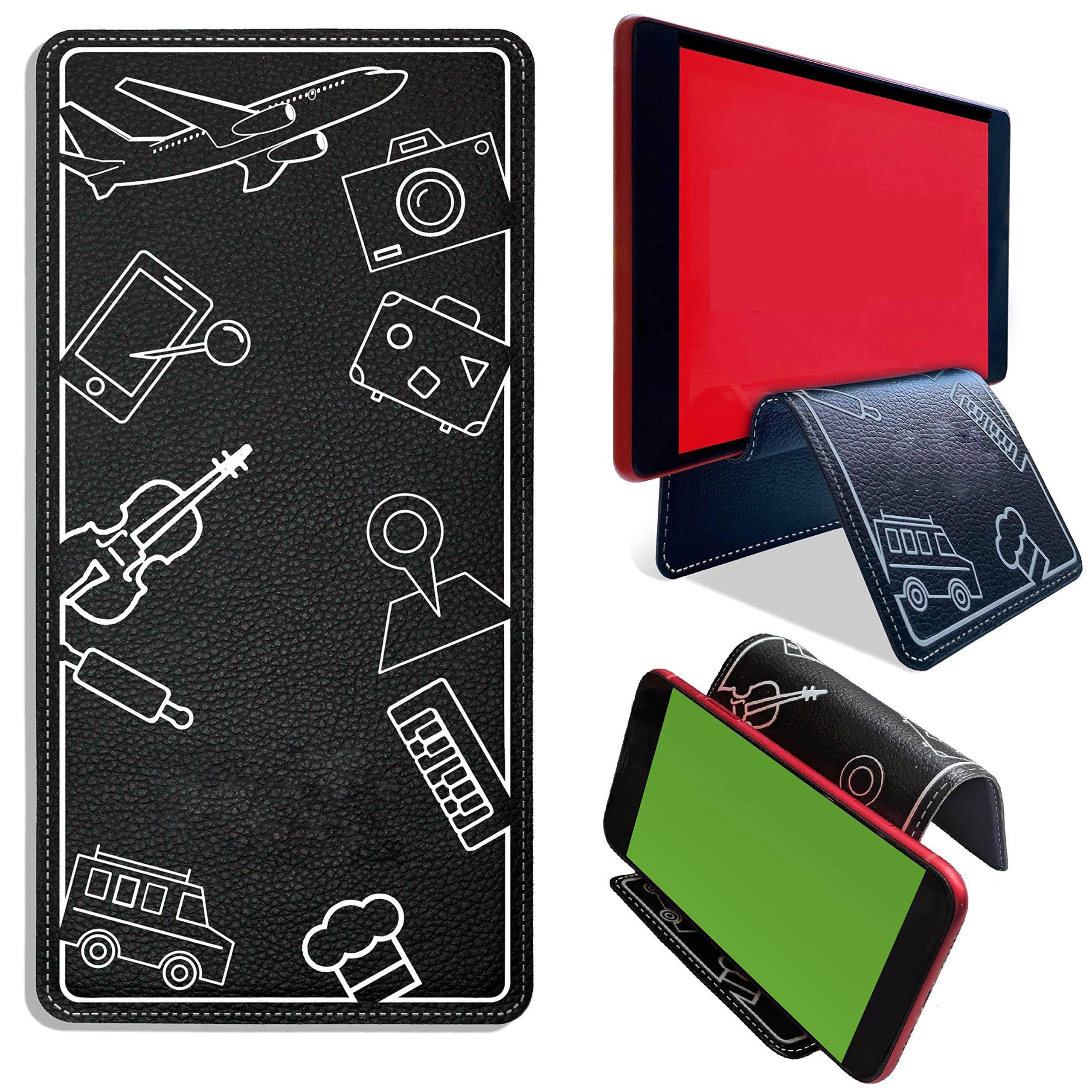 Khazna Airplane Travel Essentials - Flex Flap Cell Phone Holder & Flexible Tablet Stand for Desk, Bed, Treadmill, Home & In-Flight - Cool Gadgets & Accessories