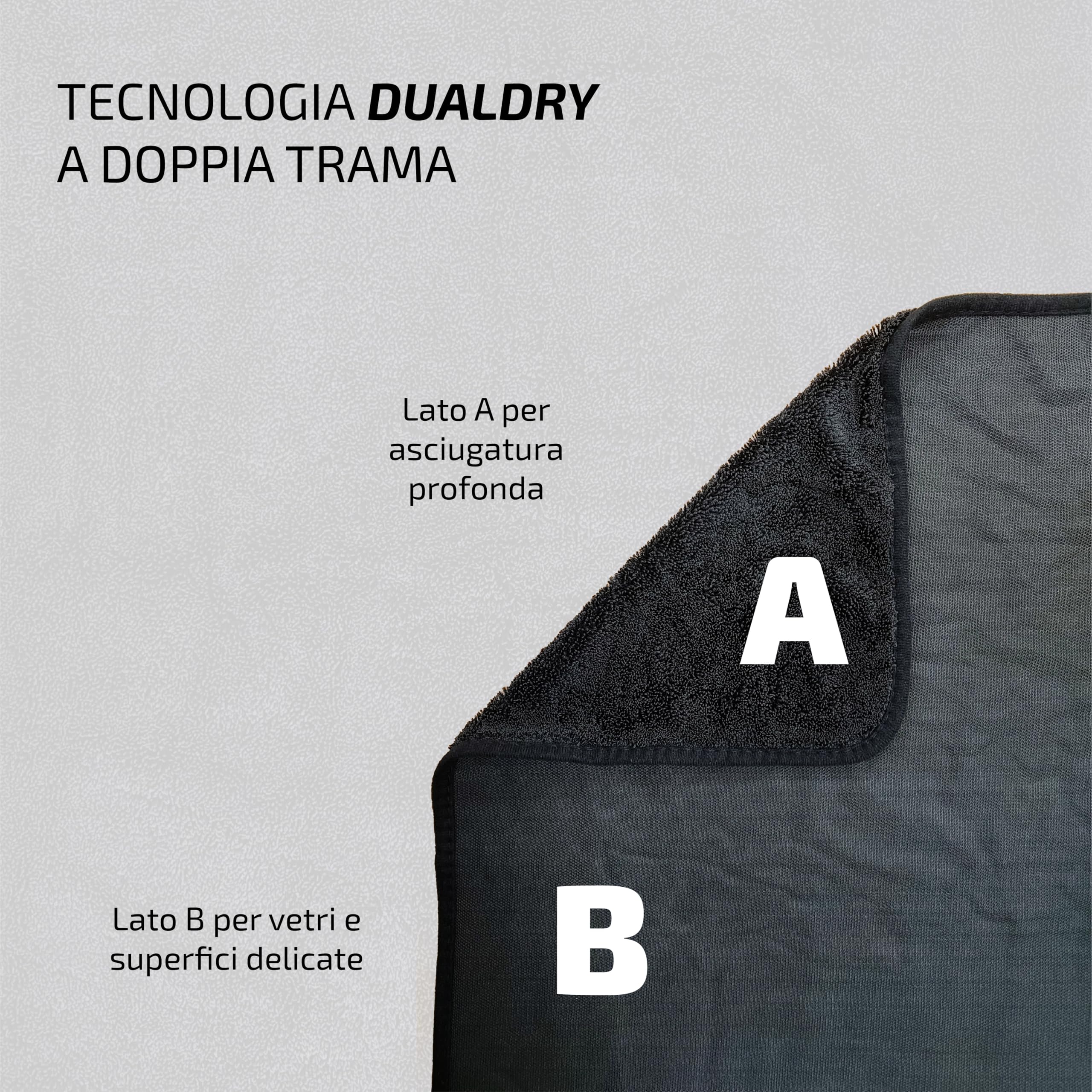 VENTUX GEAR Panni asciugatura auto - 1 panno microfibra auto 40x60 cm 600 GSM doppia trama - panni auto asciugatura per carrozzeria vetri e detailing - 5