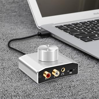 REIYIN DA-SUPER 192kHz 24bit High Performance DAC Digital Type-C USB/Optical/Coaxial Input to Analog RCA/AUX Output Toslink/Coaxial to RCA/AUX Audio Converter/DA Converter/Head Amplifier/3.5mm