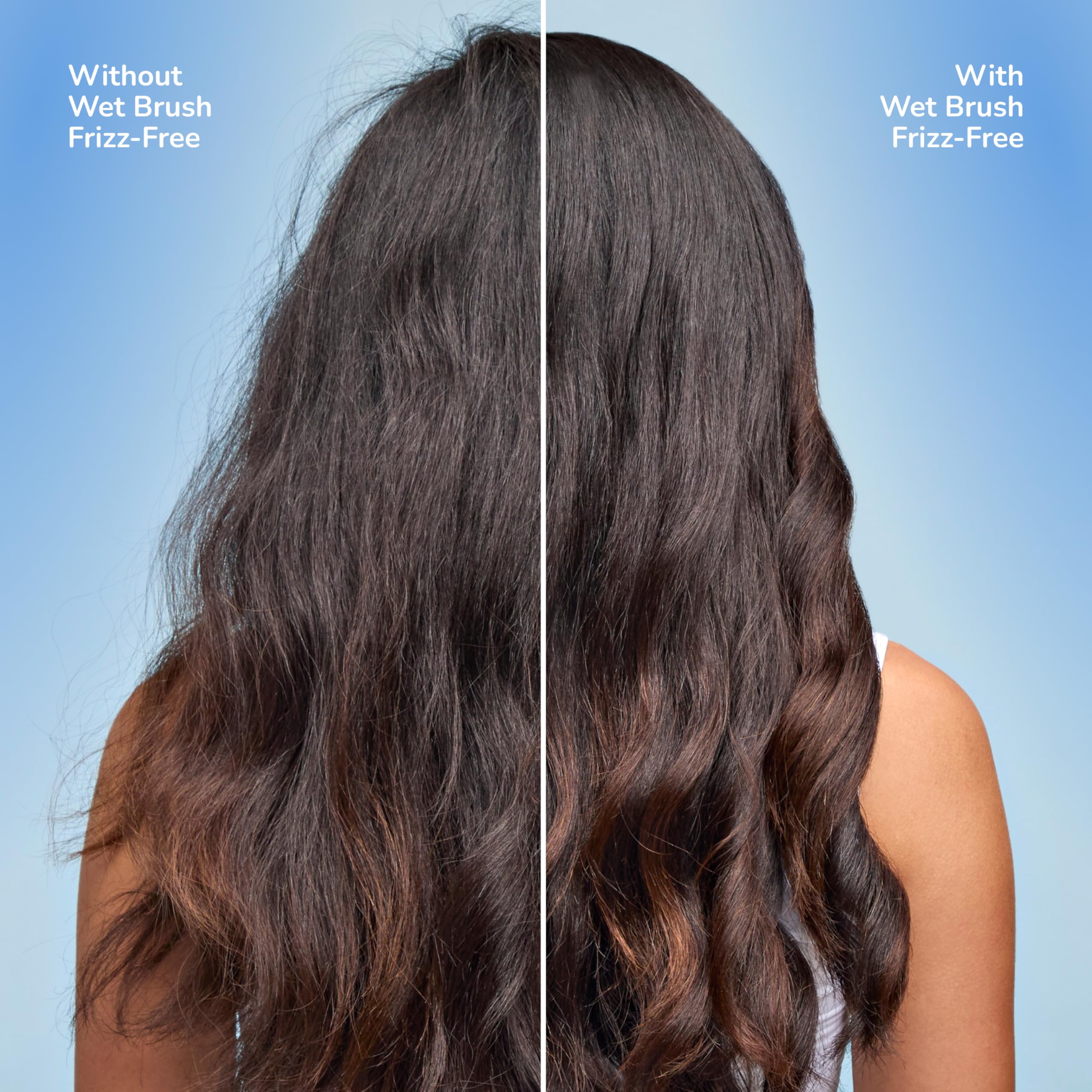 Wet Brush Frizz Free Detangler reduziert Kräuseln, statische und fliegende Haare mit Ionen-Technologie, glatte Oberfläche, Stylingbürste verleiht Glanz, ergonomisches Design, funktioniert auf allen