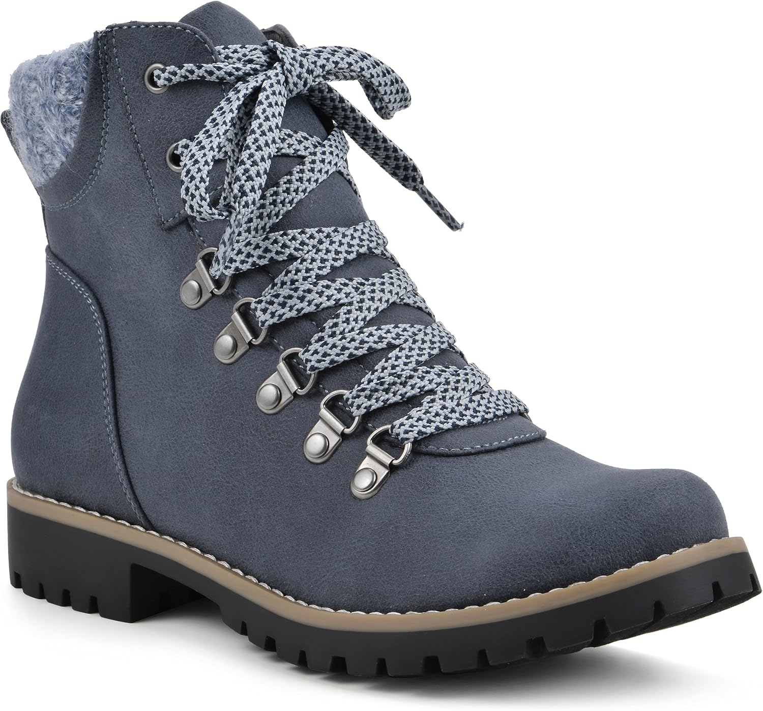 CLIFFS BY WHITE MOUNTAIN Women’s Shoes Primed Lugged Lace-Up Ankle Bootie
