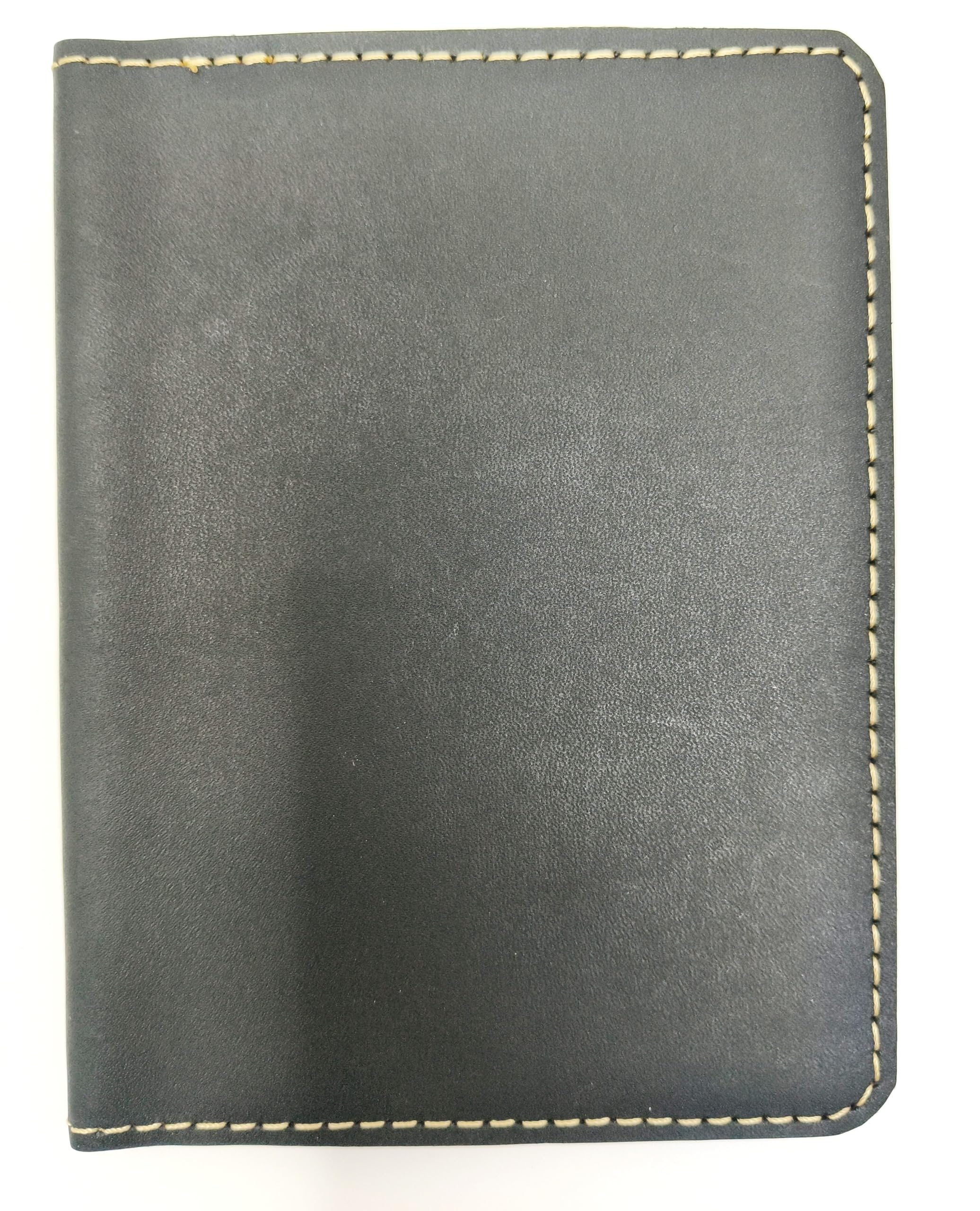 Handcrafted Black Leather Passport Cover with Contrast Stitching, Slim Travel Document Holder, Premium Full-Grain Design-image-20